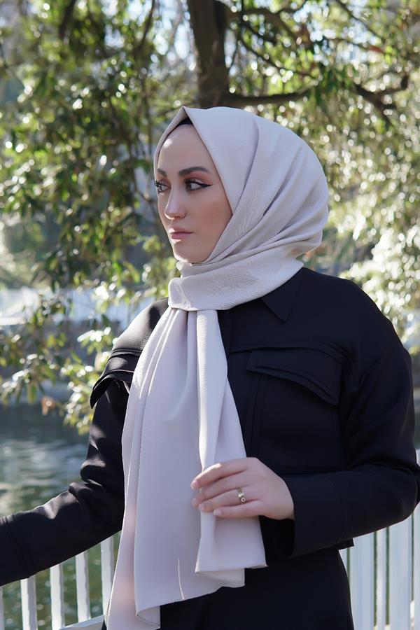 Sayra Shawl Kadın Taş Rengi Krep Şal