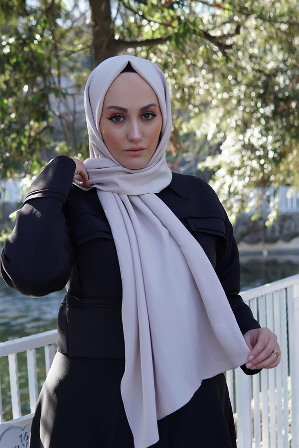 Sayra Shawl Kadın Taş Rengi Krep Şal
