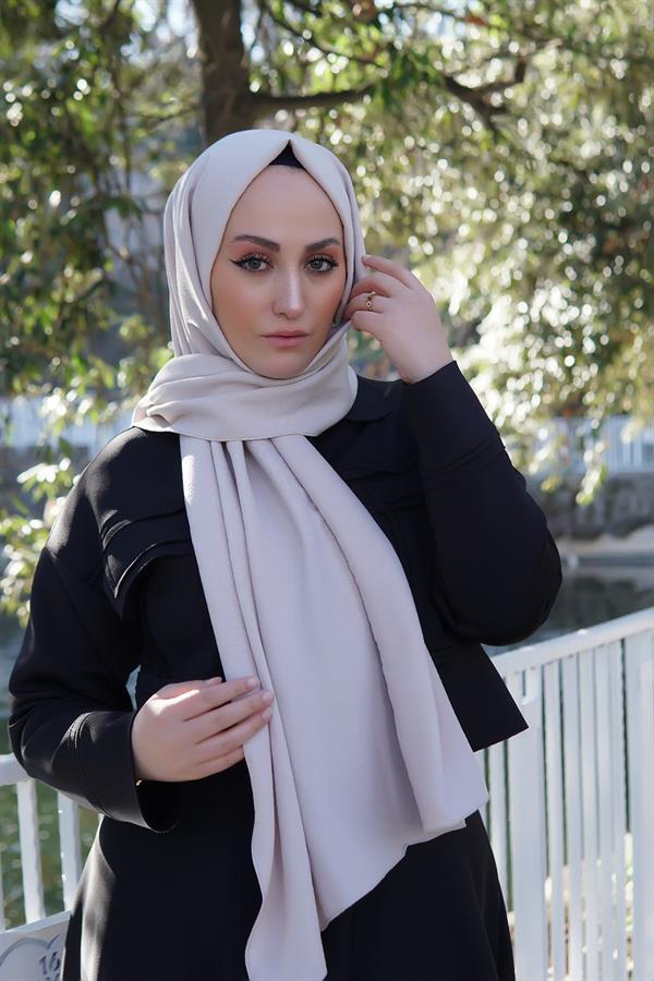 Sayra Shawl Kadın Taş Rengi Krep Şal