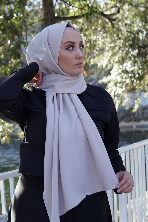 Sayra Shawl Kadın Taş Rengi Krep Şal