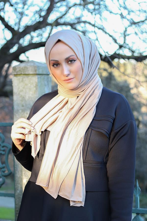 Sayra Shawl Kadın Vizon Süprem Penye Şal