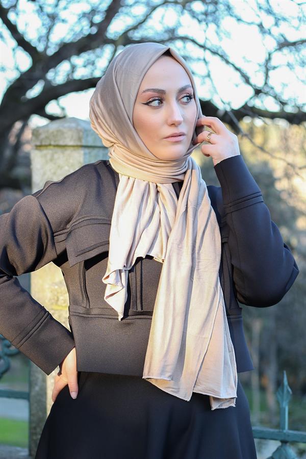 Sayra Shawl Kadın Vizon Süprem Penye Şal