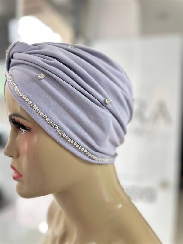 Sayra Shawl Kadın Taşlı Bone Gri