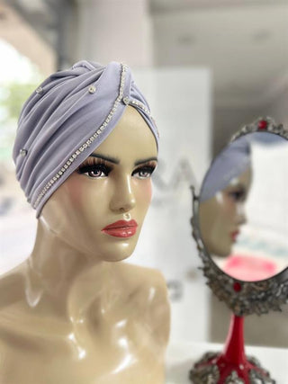 Sayra Shawl Kadın Taşlı Bone Gri