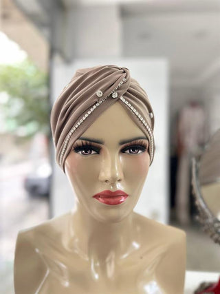 Sayra Shawl Kadın Taşlı Bone Vizon