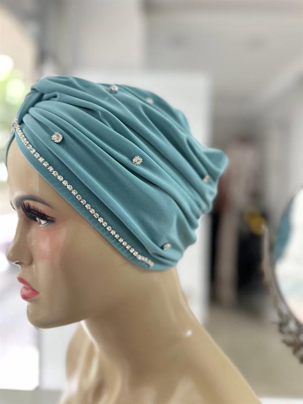 Sayra Shawl Kadın Taşlı Küf Yeşili