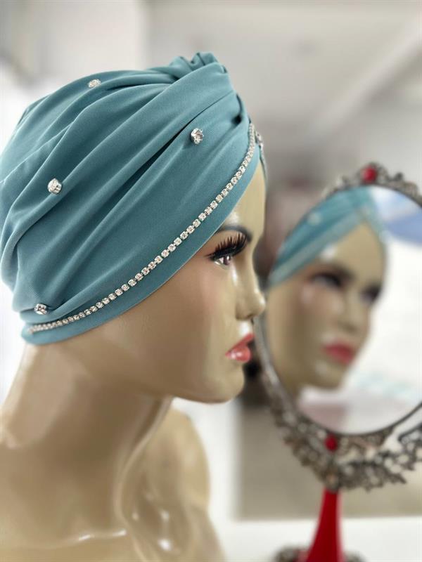 Sayra Shawl Kadın Taşlı Küf Yeşili