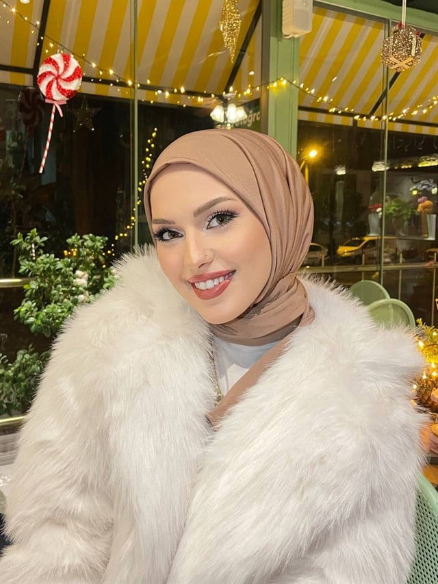Sayra Shawl Açık Karamel Hazır Şal  SYR002