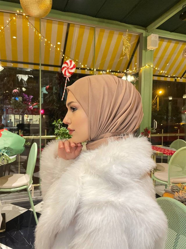 Sayra Shawl Açık Karamel Hazır Şal  SYR002