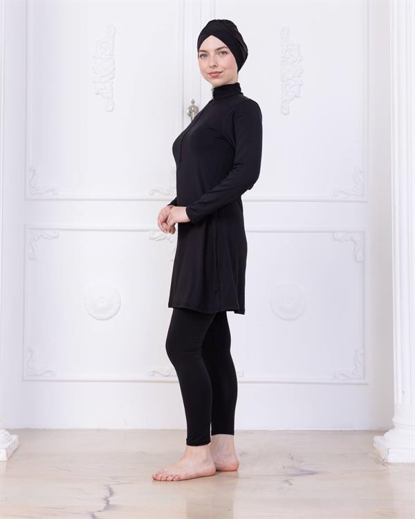 Sayra Shawl Siyah Tesettür Mayo