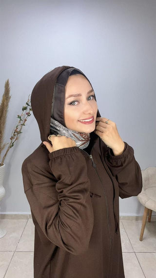 Sayra Shawl Zeynep Takım Kahverengi