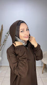 Sayra Shawl Zeynep Takım Kahverengi