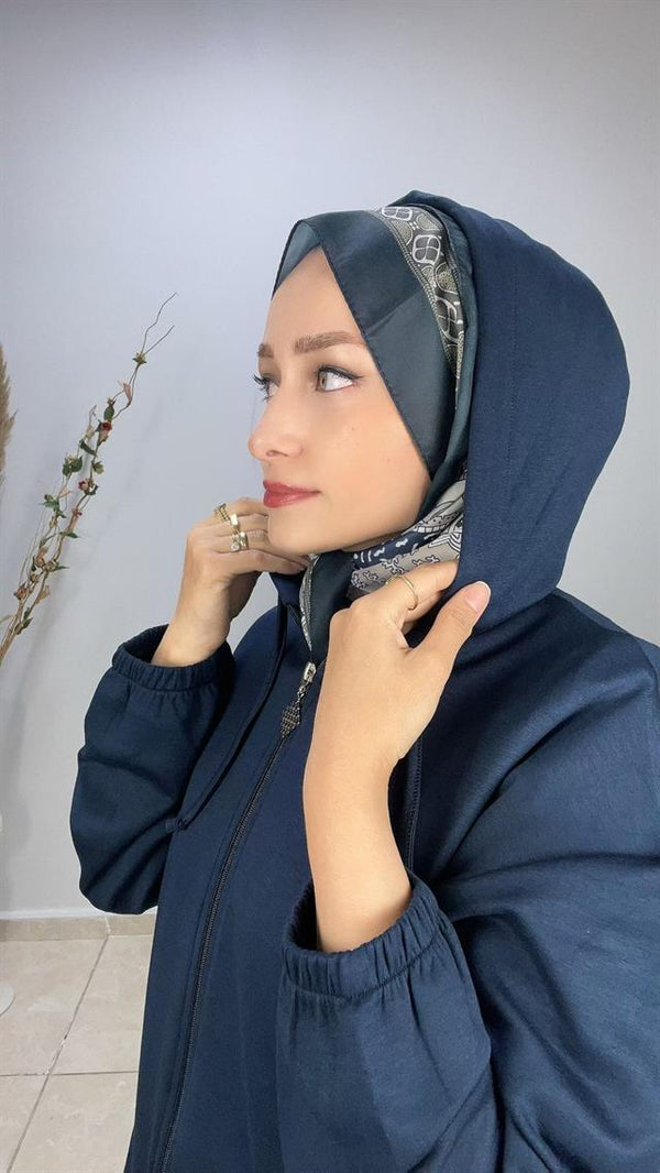 Sayra Shawl Zeynep Takım Lacivert
