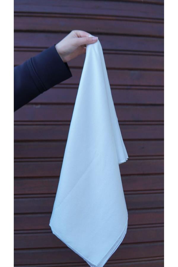 Sayra Shawl Kadın Beyaz Krep Şal