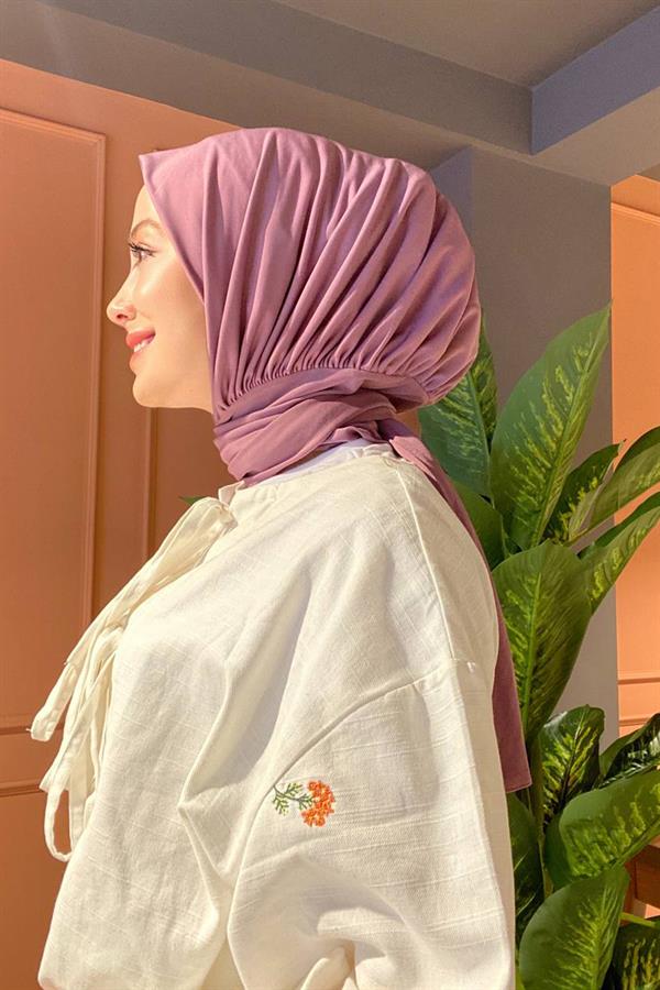 Sayra Shawl Kadın Gül Kurusu Hazır Şal SYR002