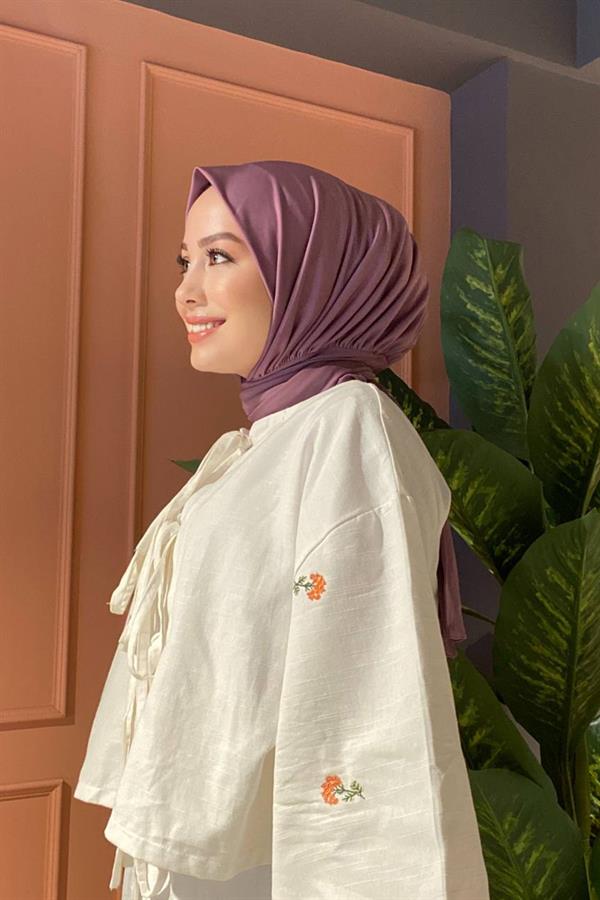 Sayra Shawl Kadın Gül Kurusu Hazır Şal SYR002