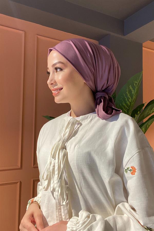 Sayra Shawl Kadın Gül Kurusu Hazır Şal SYR002
