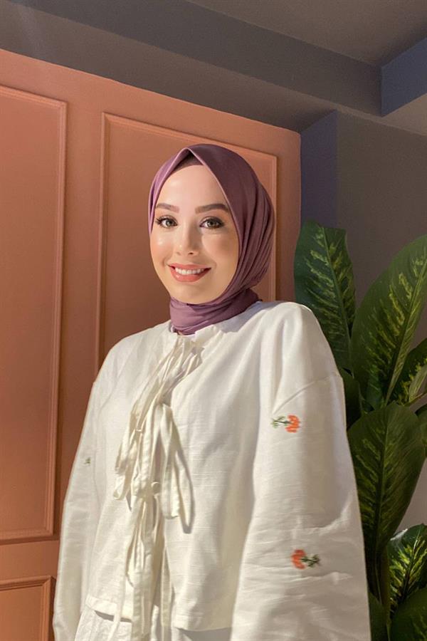 Sayra Shawl Kadın Gül Kurusu Hazır Şal SYR002