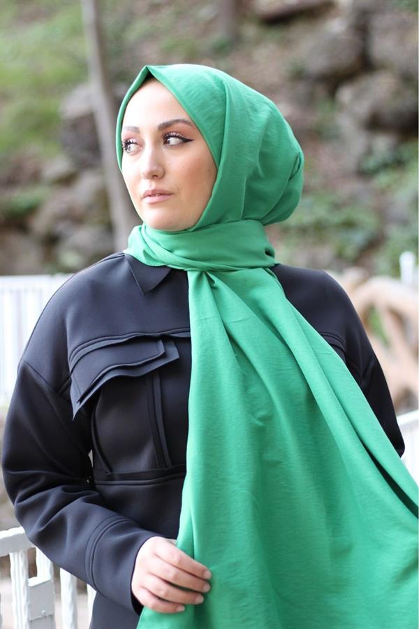 Sayra Shawl Kadın Yeşil Krep Şal