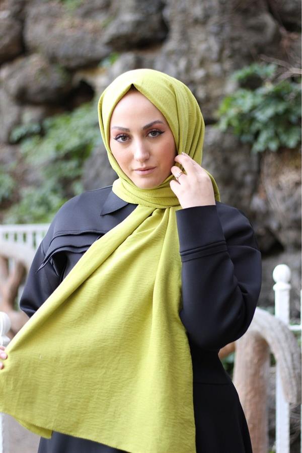 Sayra Shawl Kadın Fıstık Yeşili Krep Şal