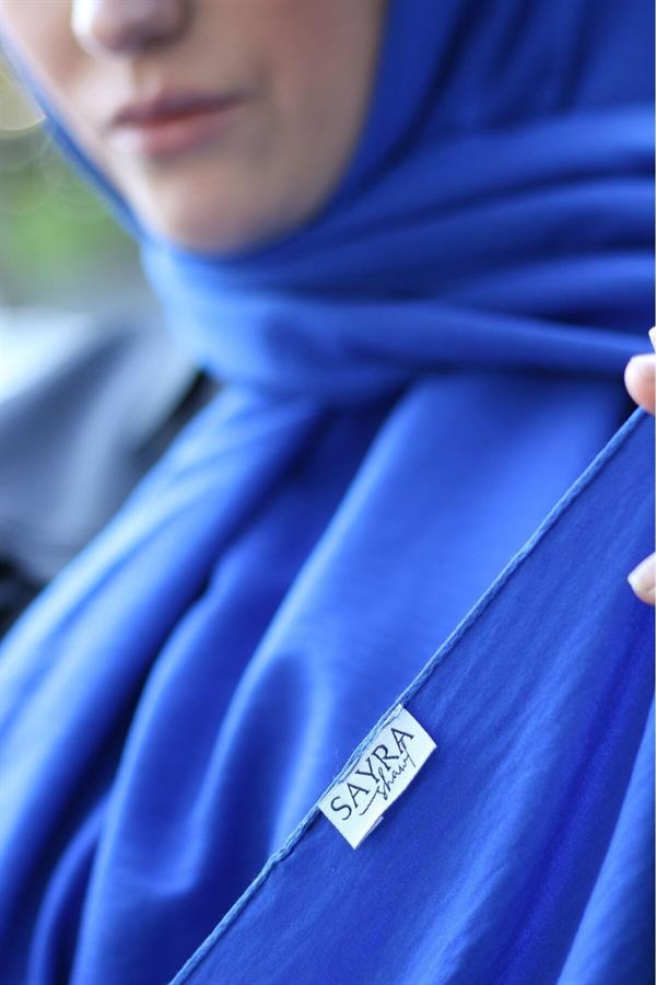 Sayra Shawl Kadın Mavi Krep Şal