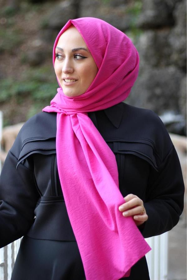 Sayra Shawl Kadın Şeker Pembe Krep Şal