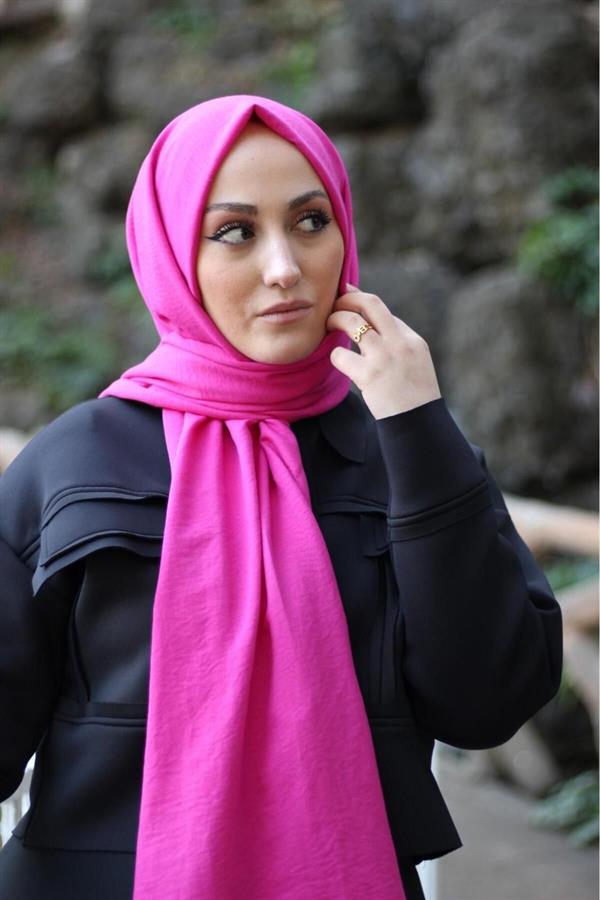 Sayra Shawl Kadın Şeker Pembe Krep Şal