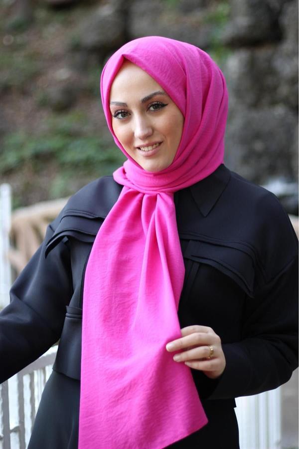 Sayra Shawl Kadın Şeker Pembe Krep Şal