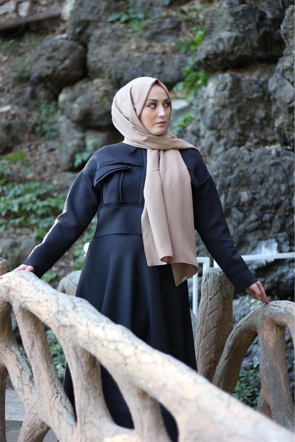 Sayra Shawl Kadın Vizon Krep Şal