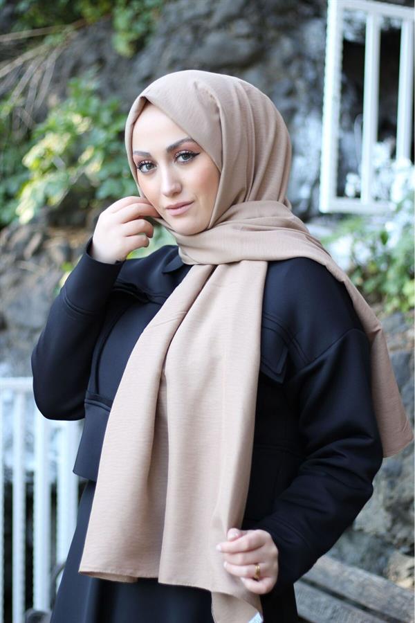 Sayra Shawl Kadın Vizon Krep Şal