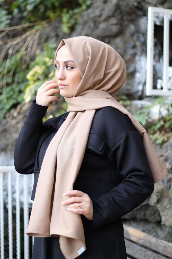 Sayra Shawl Kadın Vizon Krep Şal