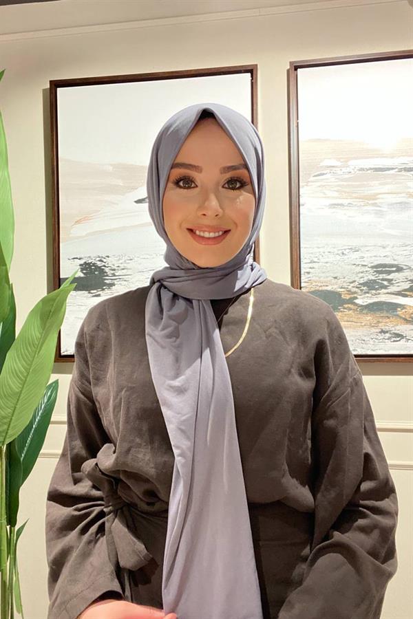 Sayra Shawl Gri Çıtçıtlı Hazır Şal SYR002