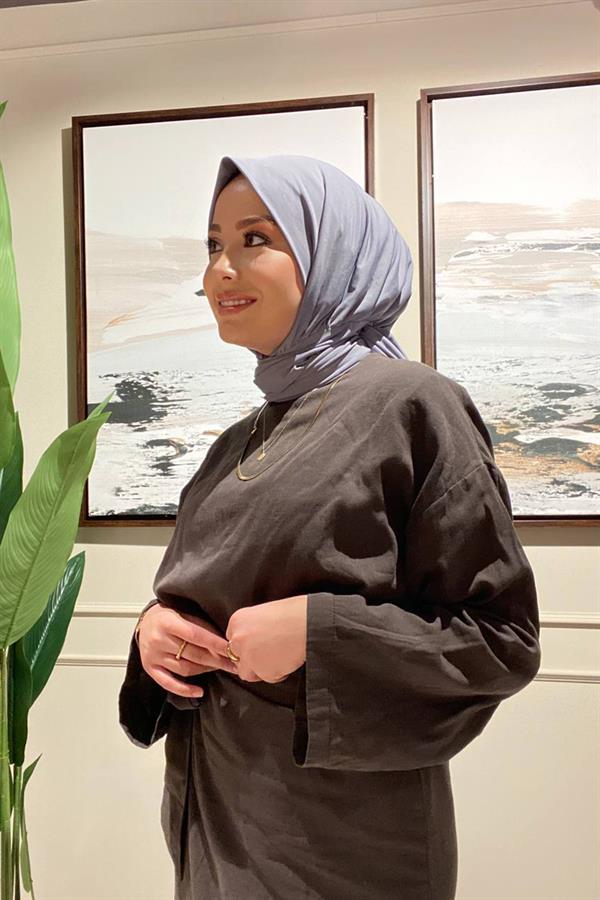 Sayra Shawl Gri Çıtçıtlı Hazır Şal SYR002