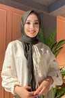 Sayra Shawl Haki Yeşil Hazır Şal SYR002