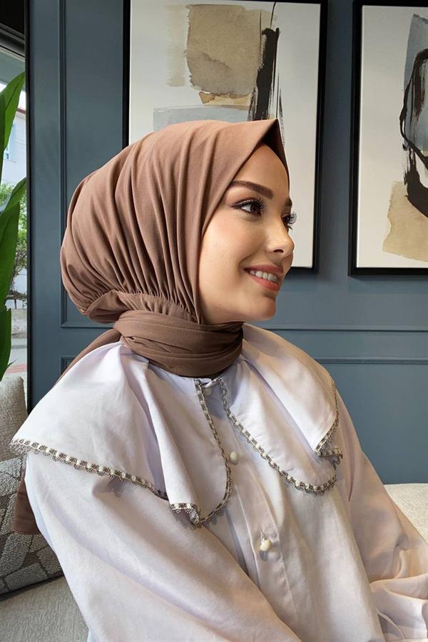 Sayra Shawl Karamel Hazır Şal