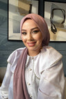 Sayra Shawl Kadın Toz Pembe Çıtçıtlı Hazır Şal SYR002