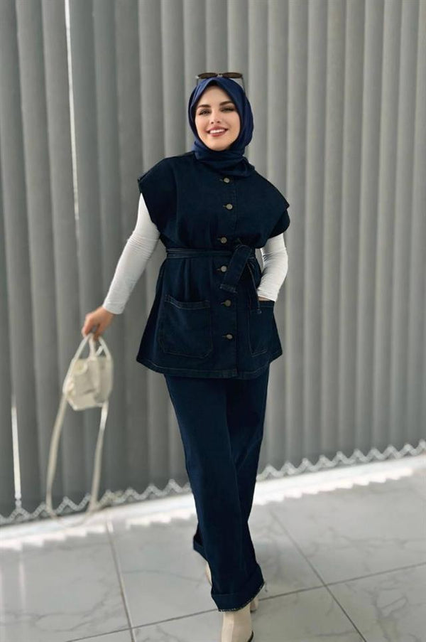 Zehra Yelekli Mavi Takım
