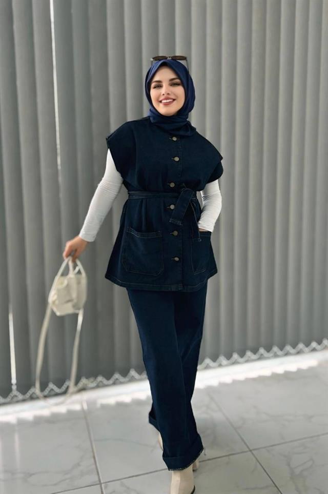 Zehra Yelekli Mavi Takım