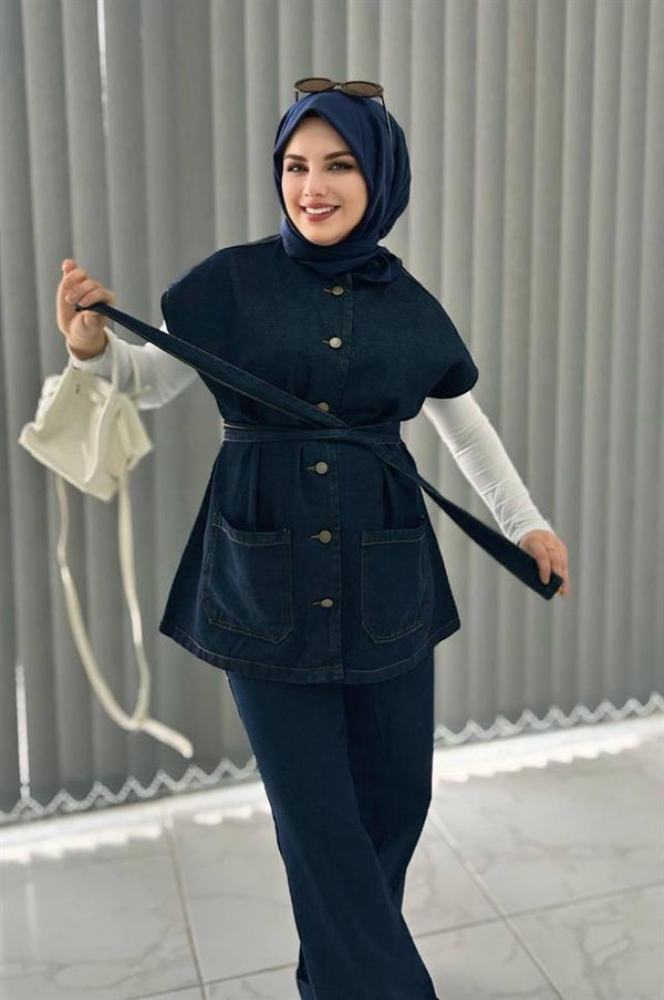 Zehra Yelekli Mavi Takım